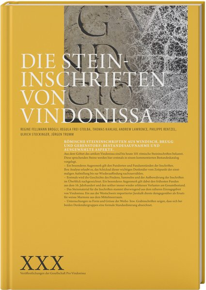 Cover for Die Steininschriften von Vindonissa