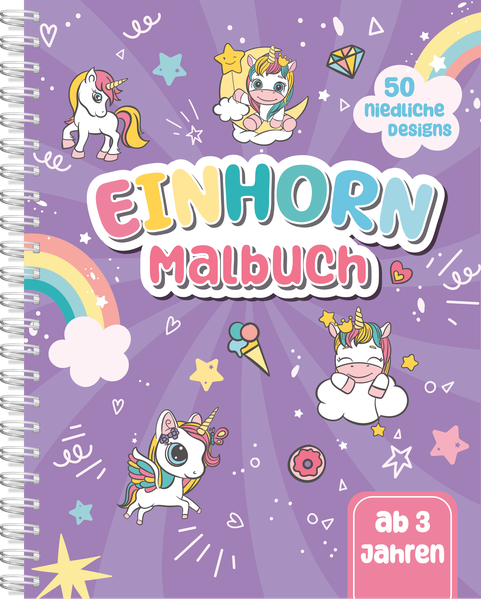Cover for Einhorn-Malbuch für Kinder ab 3 Jahren
