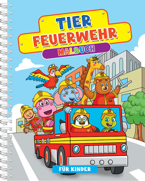 Cover for Tier-Feuerwehr-Malbuch ab 4 Jahren