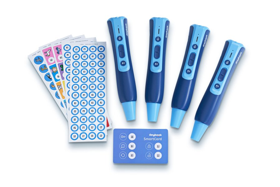 Cover for Anybook Pro – Klassensatz mit 4 Audiostiften und einer Jahreslizenz für Codes zum Drucken & Kopieren